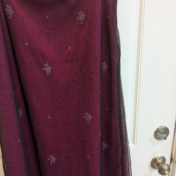 Vintage dELiA*s Maxi Skirt with Mesh Overlay And Beaded Embroidery - Picture 3 of 4